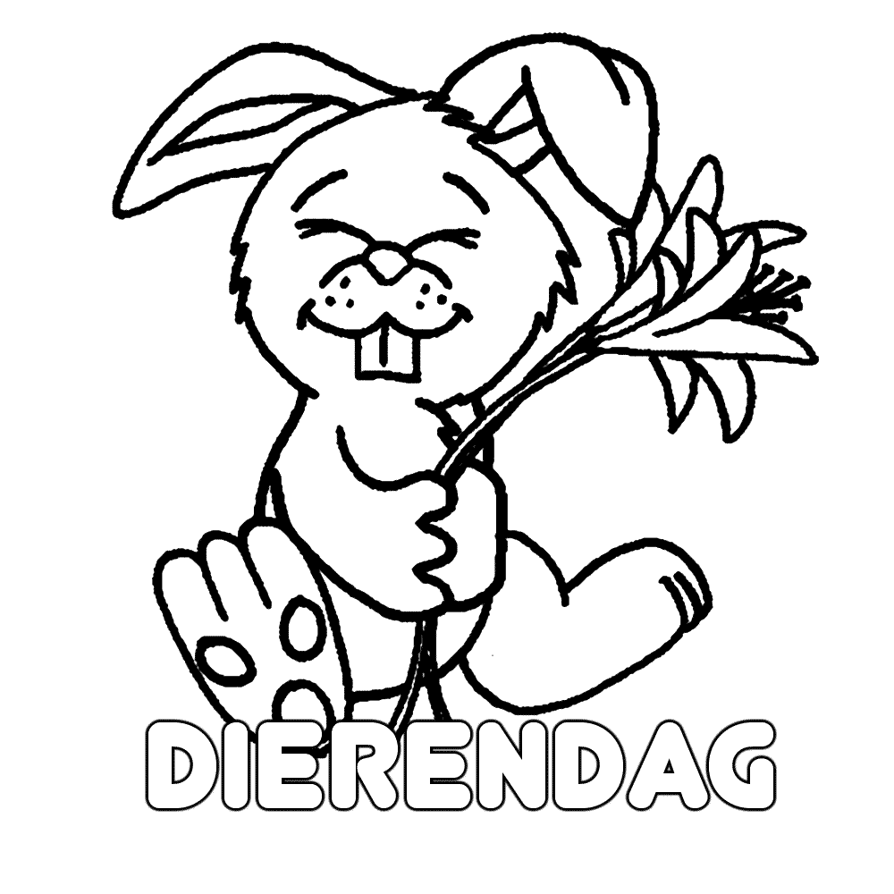 Kleurplaat Dierendag
