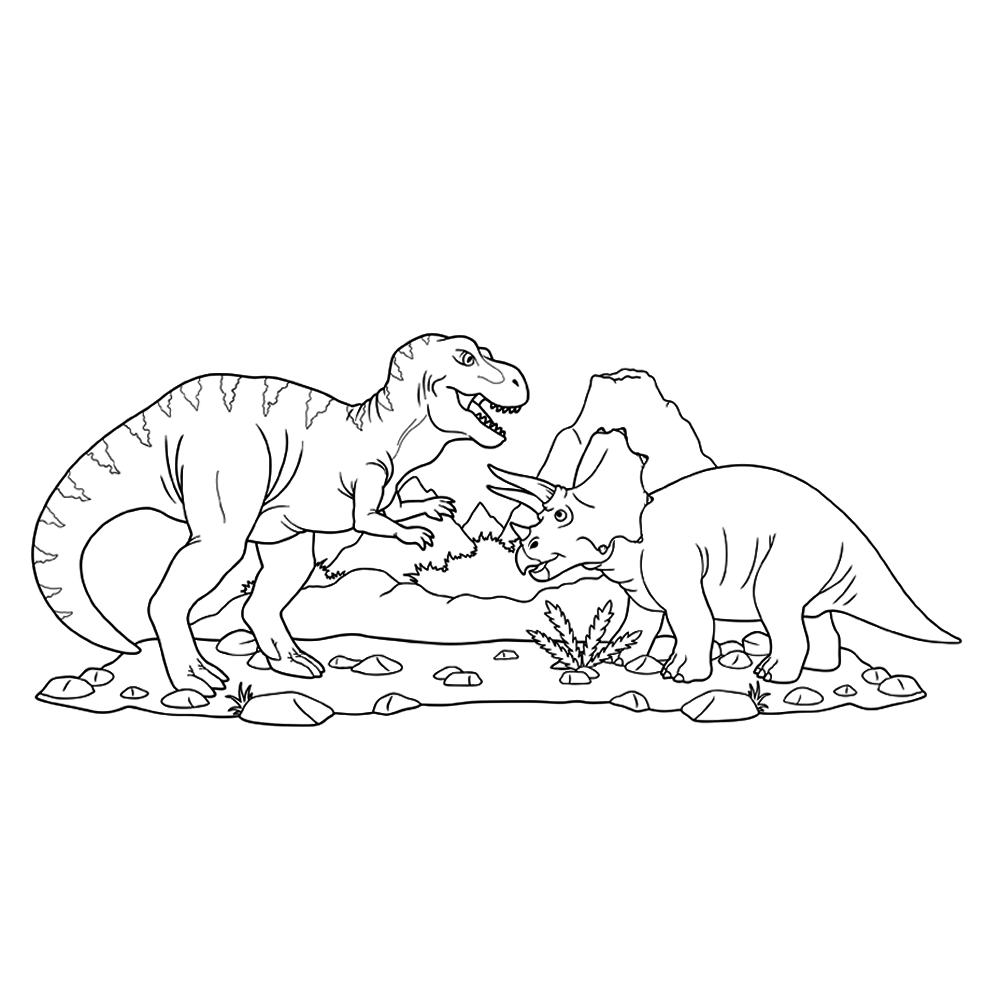 Leuk Voor Kids T Rex En Een Triceratops