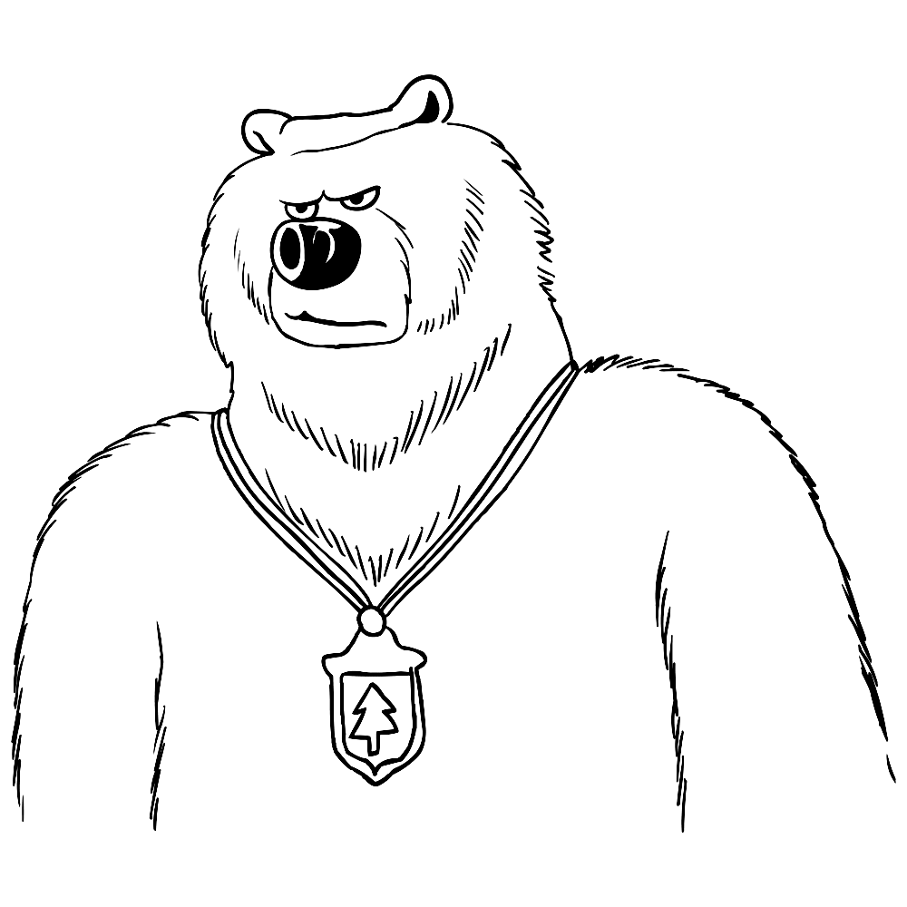 Leuk voor kids Grizzy is een boze grizzlybeer
