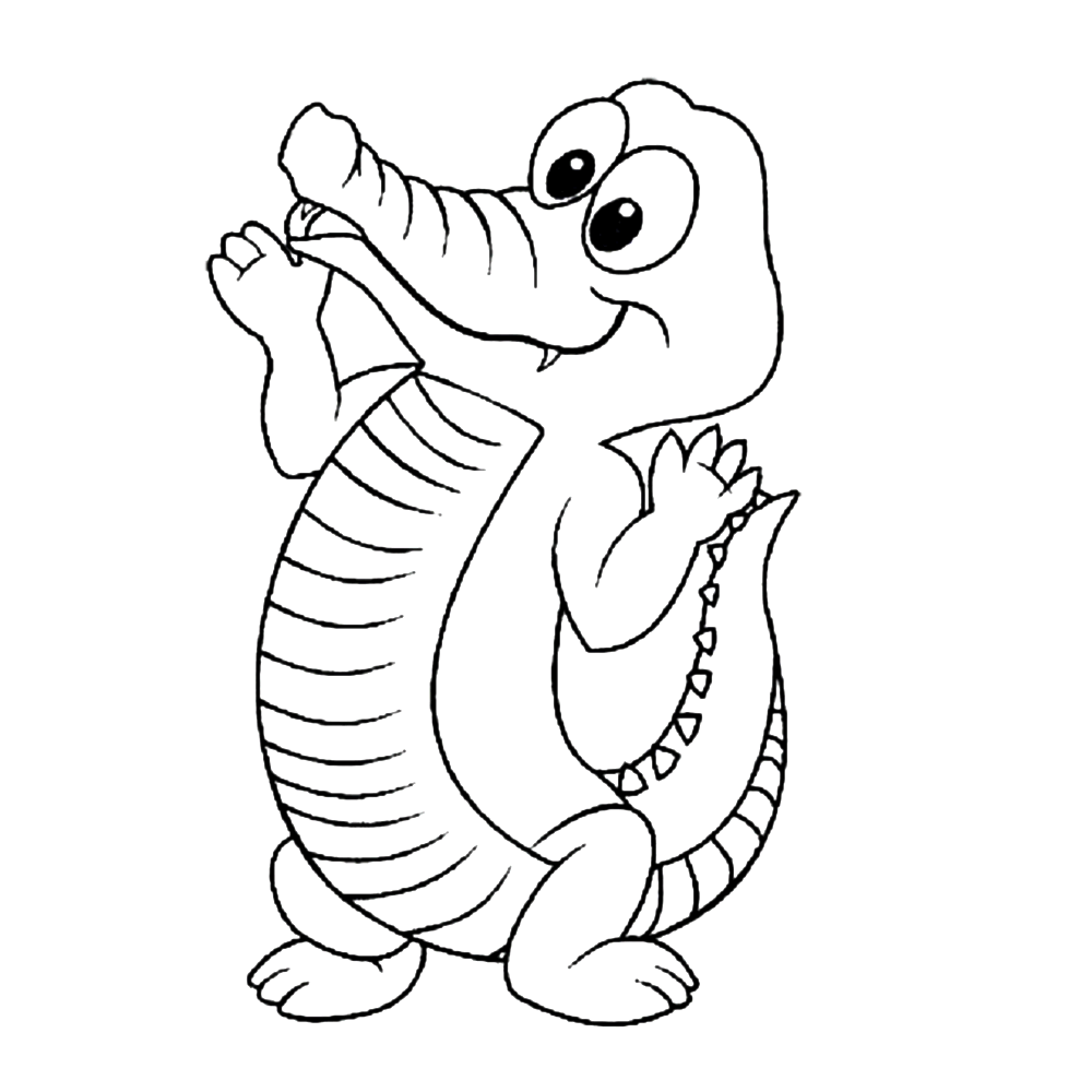 Leuk voor kids Deze krokodil doet een dansje