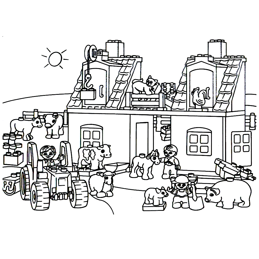 Kleurplaten Boerderij Met Dieren Coloring And Drawing