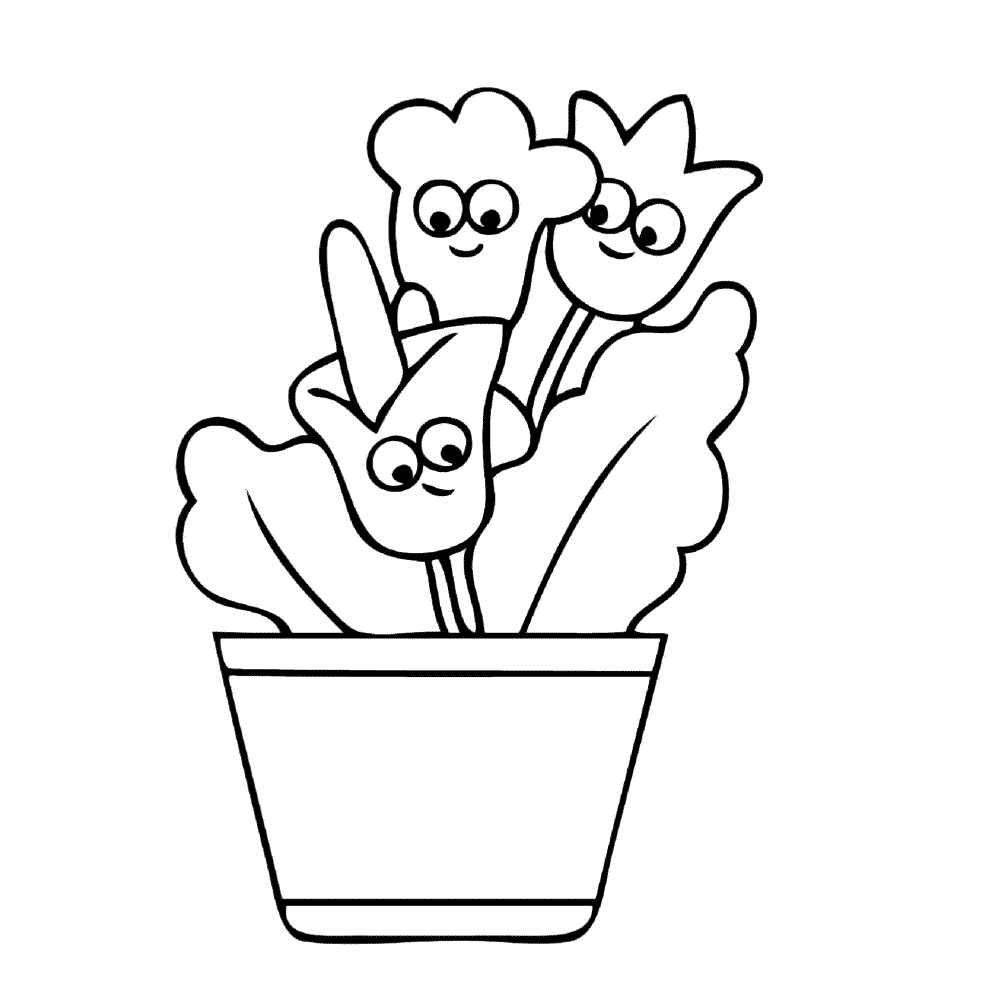 Leuk voor kids Bloemen in een pot
