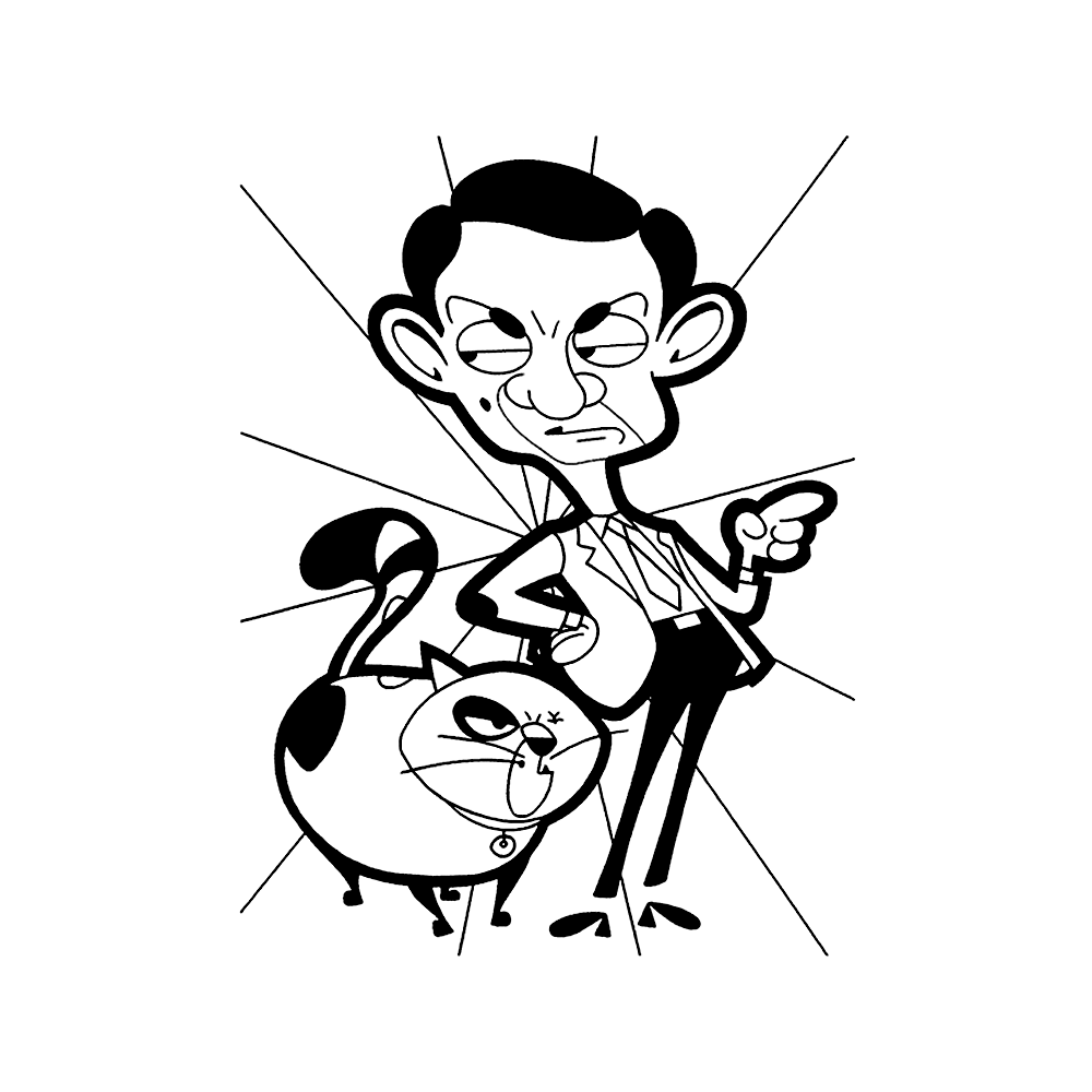 Leuk voor kids Mr Bean met de kat van zijn hospita