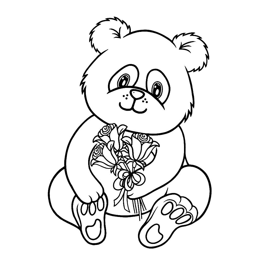 Pandabeer Kleurplaten Leuk Voor Kids