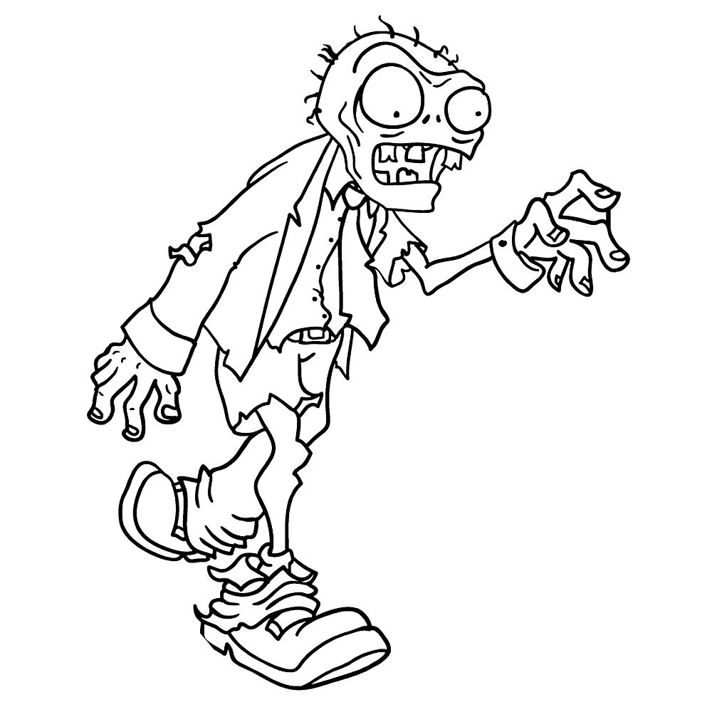 Leuk voor kids Plants vs Zombies kleurplaat