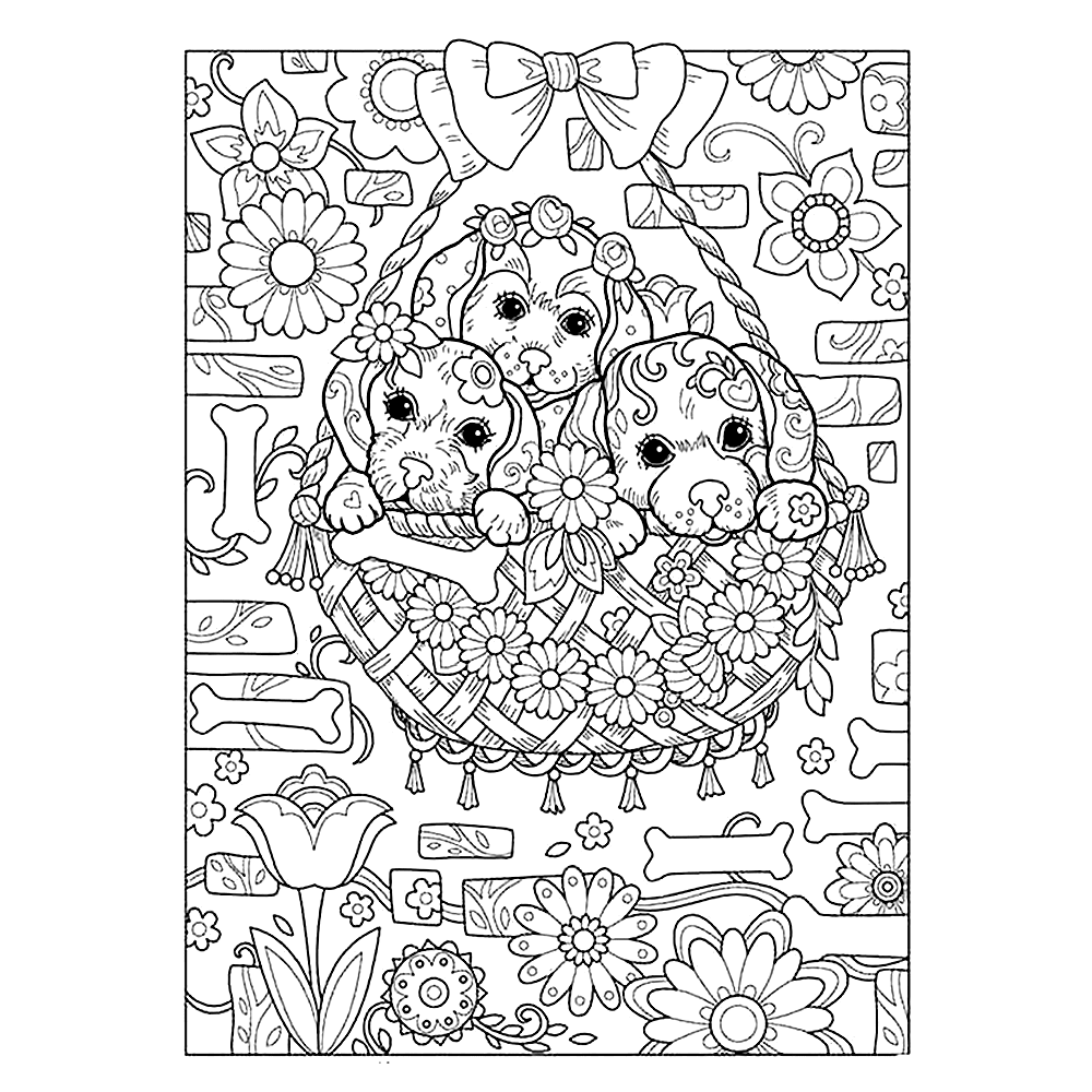 Leuk Voor Kids Puppies In Een Mand