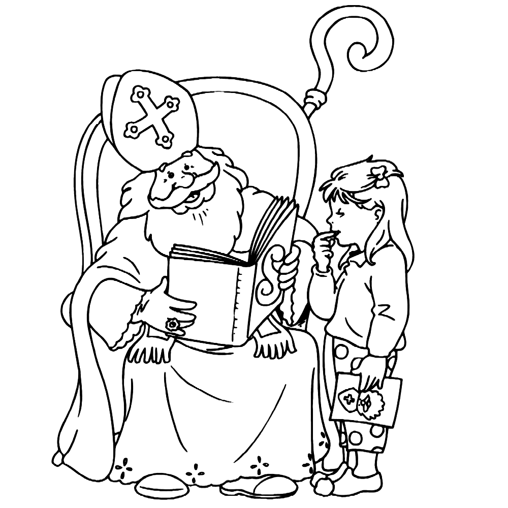 Leuk Voor Kids Sint Kijkt In Zijn Grote Boek