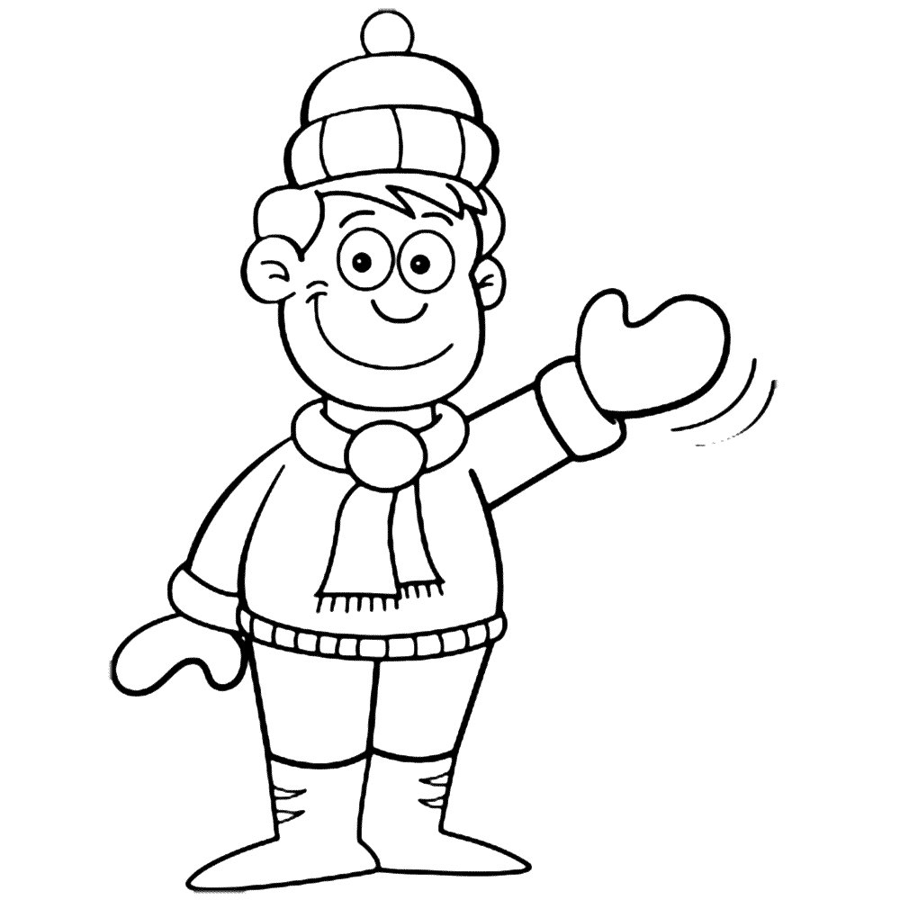 Leuk Voor Kids Warm Met Wanten Een Sjaal En Een Muts