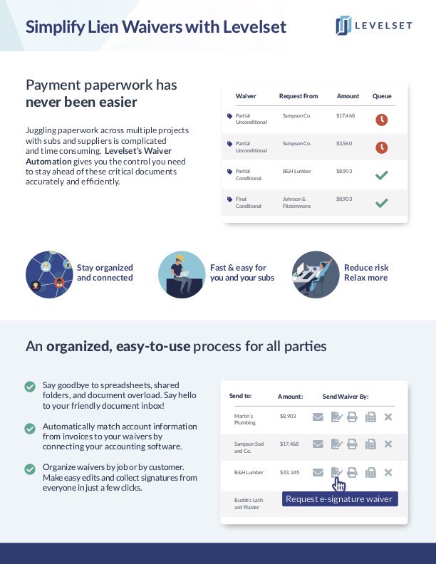 How to Simplify Lien Waivers With Levelset Levelset