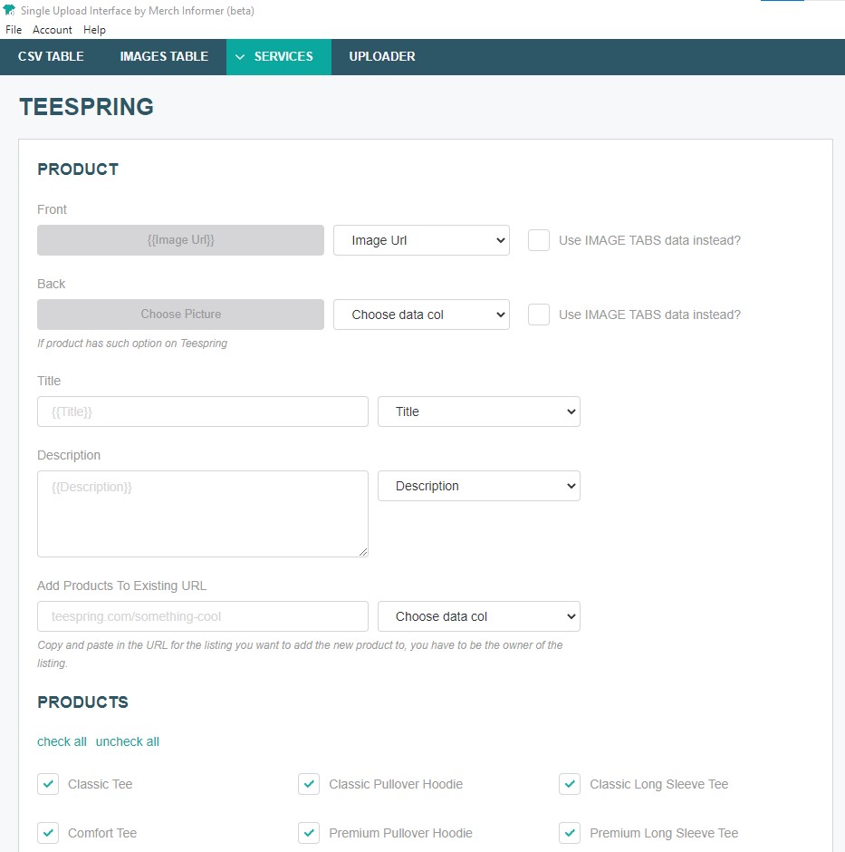 Merch Informer Review Part 2 Single Upload Interface