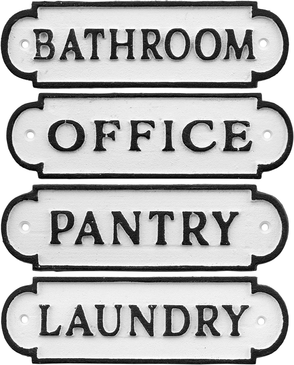 Farmhouse Decor Metal Signs Shabby Chic Vintage Cast iron Signs Decorative Bathroom Door Signs