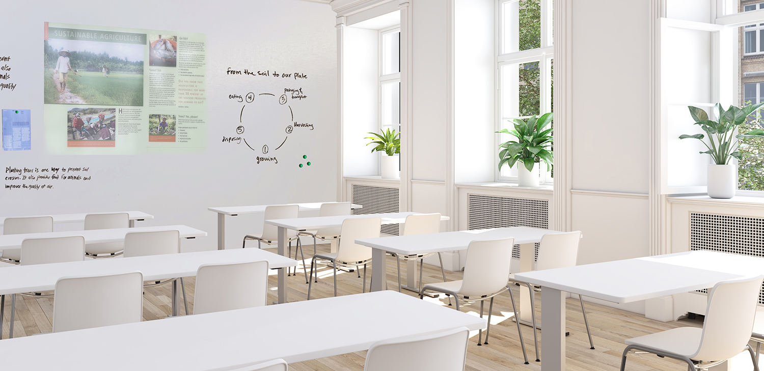Dry Erase Wallcovering & Paint Installation Gallery WriteWalls LEVEY Canada Free Samples