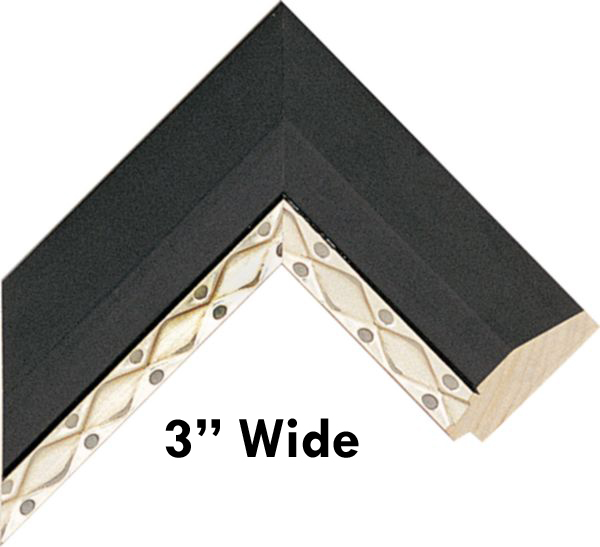 Levin Picture Frames 2148 BLACK/SILVER 3 INCH