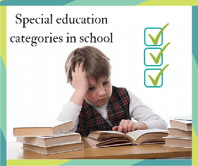 Special Education Categories in School Lexercise