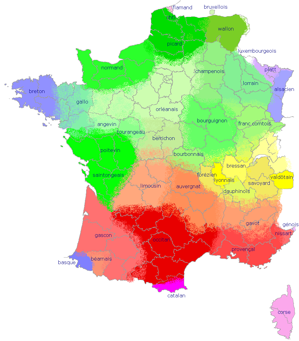 Language Map Of France Карты Лингвистика BaltoSlavica