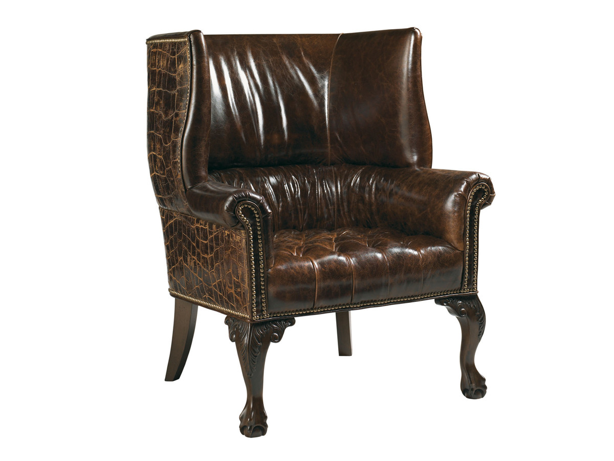 Cardiff Leather Chair Lexington Home Brands