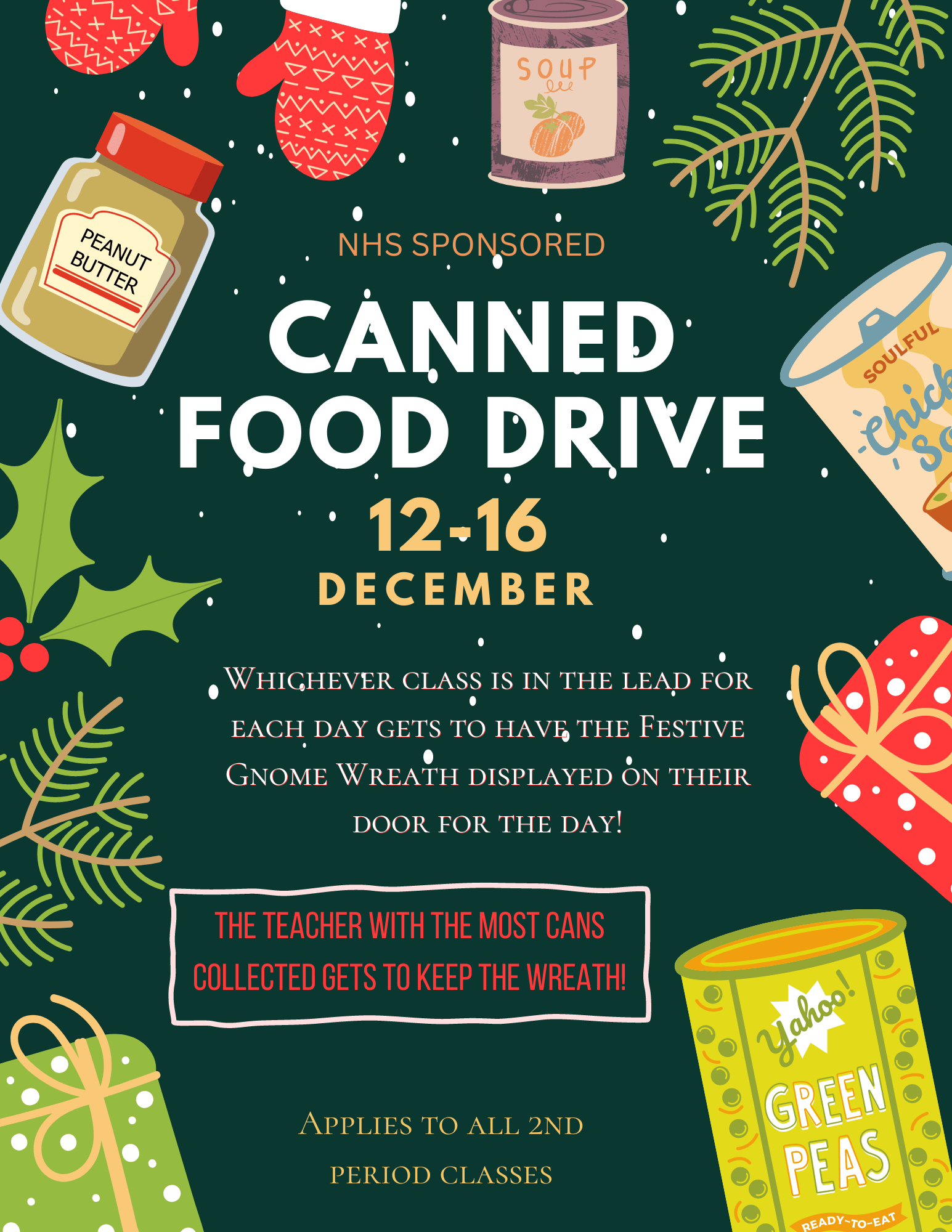 LHS NHS Canned Food Drive Lexington Independent School District