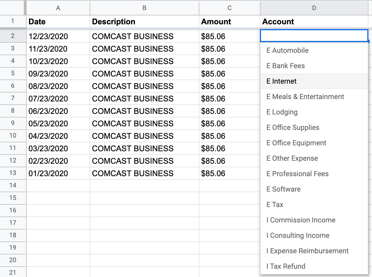 How to Create and Use a Dropdown List in Google Sheets