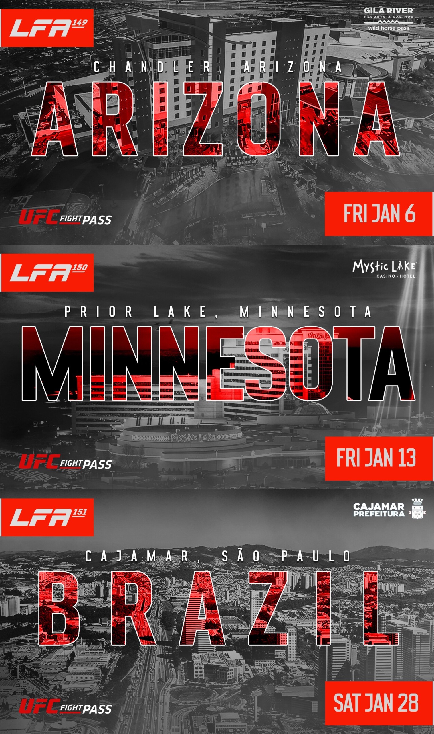 Lfa Mma Schedule 2024 LFA announces January schedule of events in Arizona, Minnesota, and