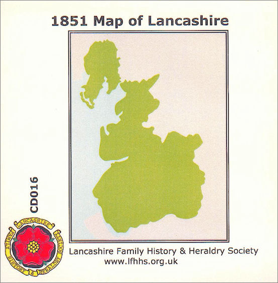 ..The 1851 Map Of Lancashire (CD016), Lancashire Family History