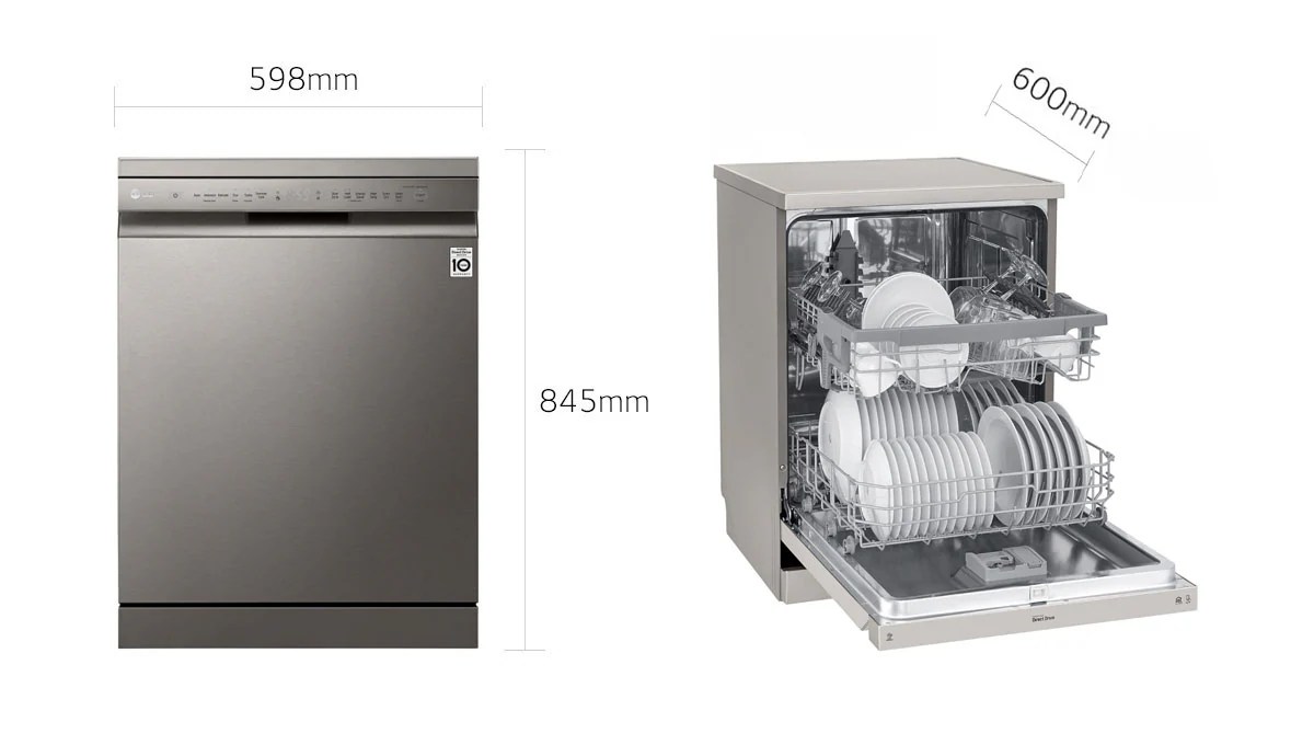 LG QuadWash™ Dishwasher, 14 Place Settings, EasyRack™ Plus, Inverter