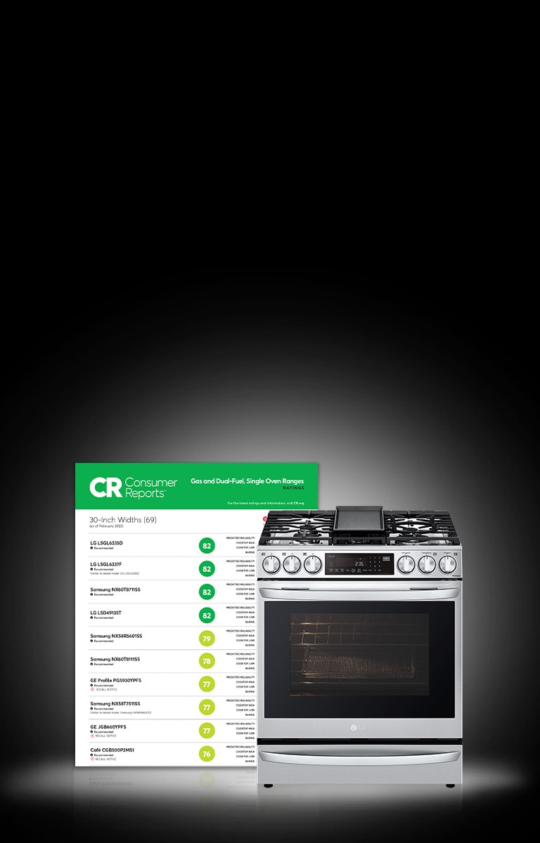 LG LSGL6337F 6.3 cu ft. Smart wifi Enabled ProBake Convection