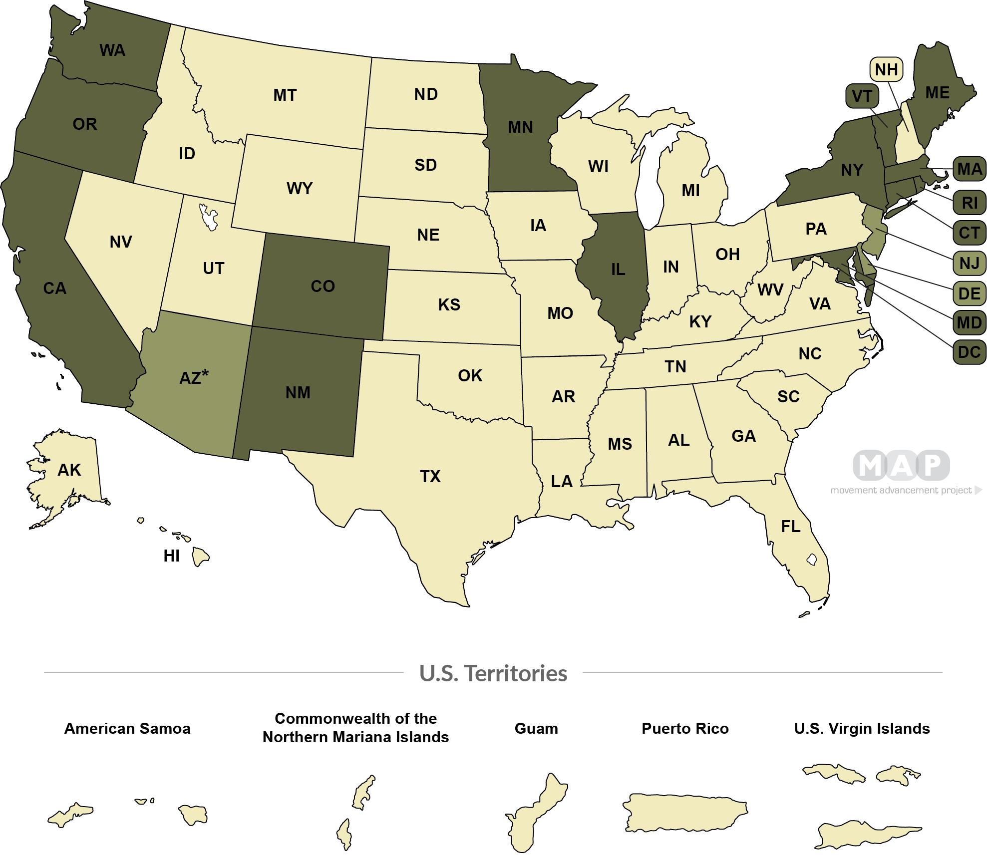 Movement Advancement Project Transgender Healthcare "Shield" Laws