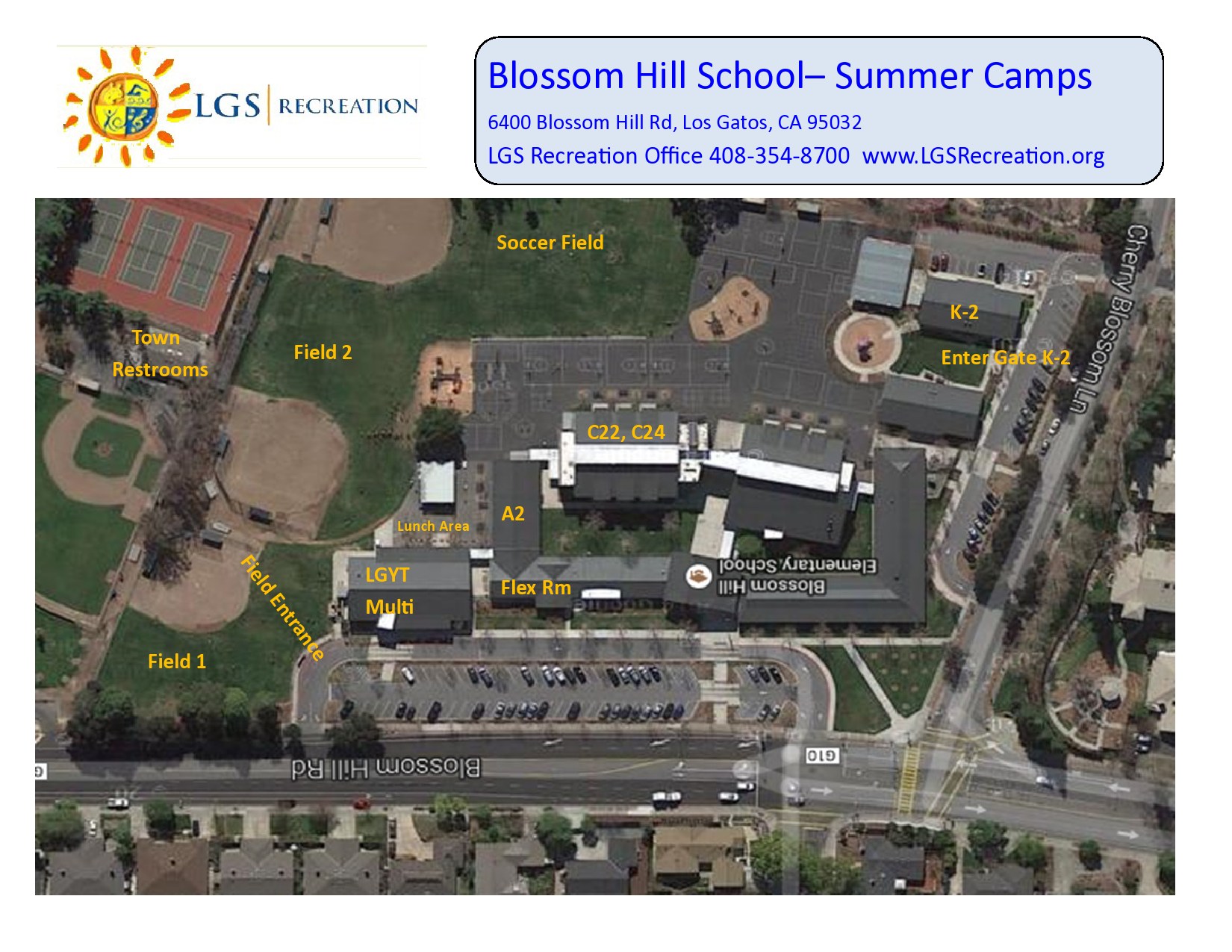 Argonaut High School Campus Map Locations LGS Recreation