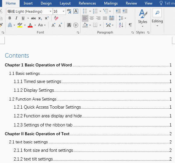 How to make a table of contents in word and change, delete or update after adding new content