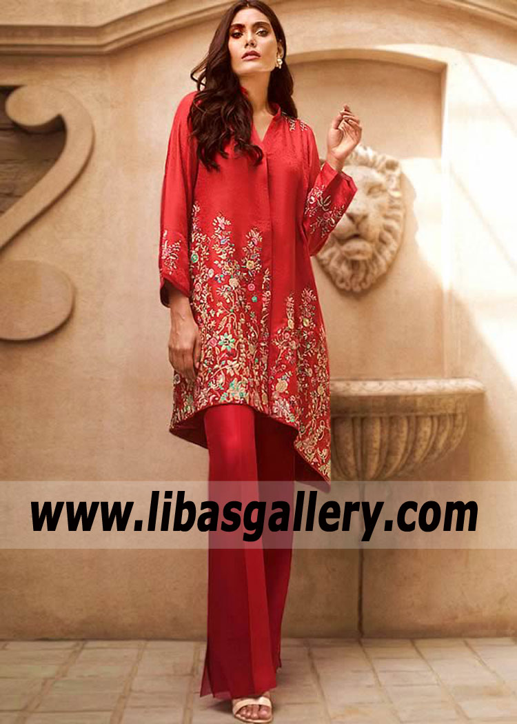 Pakistani Party Dresses Matawan New Jersey NJ USA Latest Asymmetric