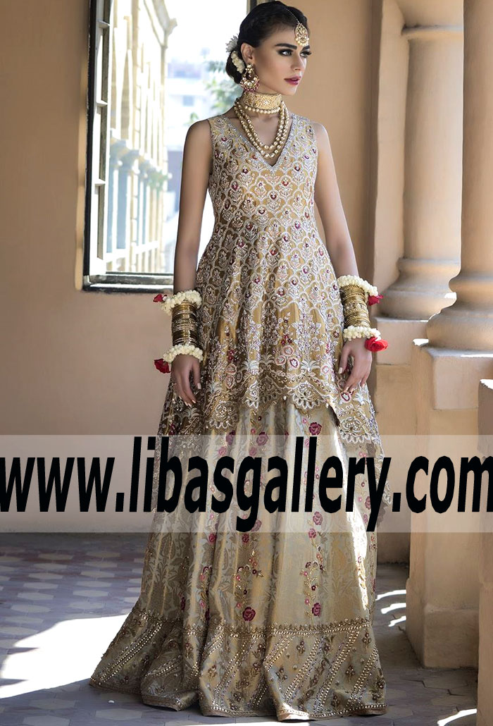 Modern HighLow Anarkali Dress for Wedding Special Occasions Designer