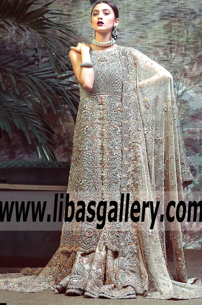 Heavenly Bridal Dresses Tena Durrani Pale Gold Lilium Wedding Lehenga