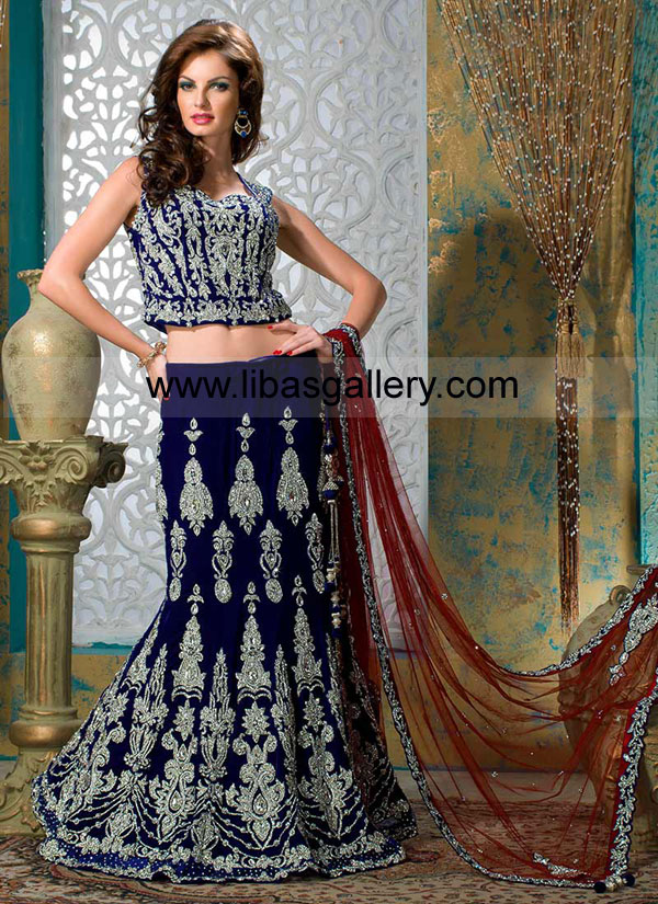 Wedding Bridal Lehenga Sharara Designs 2014 Collection by Indian
