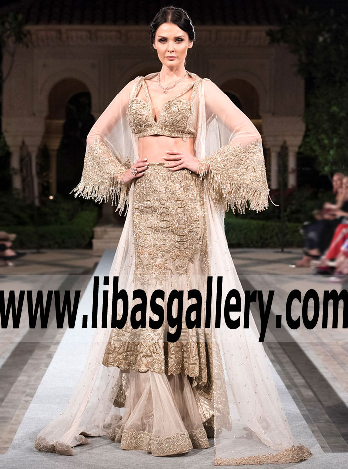 Beauteous Ivory Mirage Bridal Wear for Reception faraz manan Hand