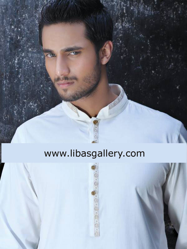 Pakistani Men`s Kurta Shalwar Suits for Eid 2013 Durham UK Kurta Suits