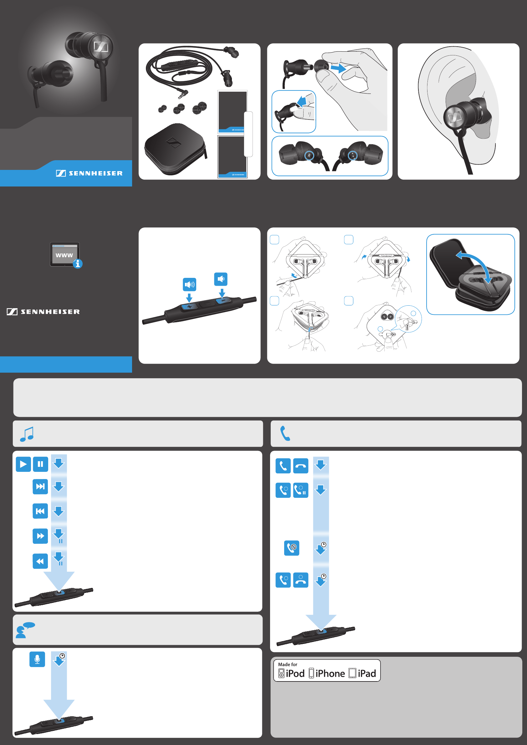 Bedienungsanleitung Sennheiser Momentum Inear M2 IEi (Seite 1 von 2