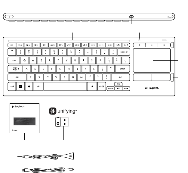 Bedienungsanleitung Logitech K830 Illuminated LivingRoom Keyboard