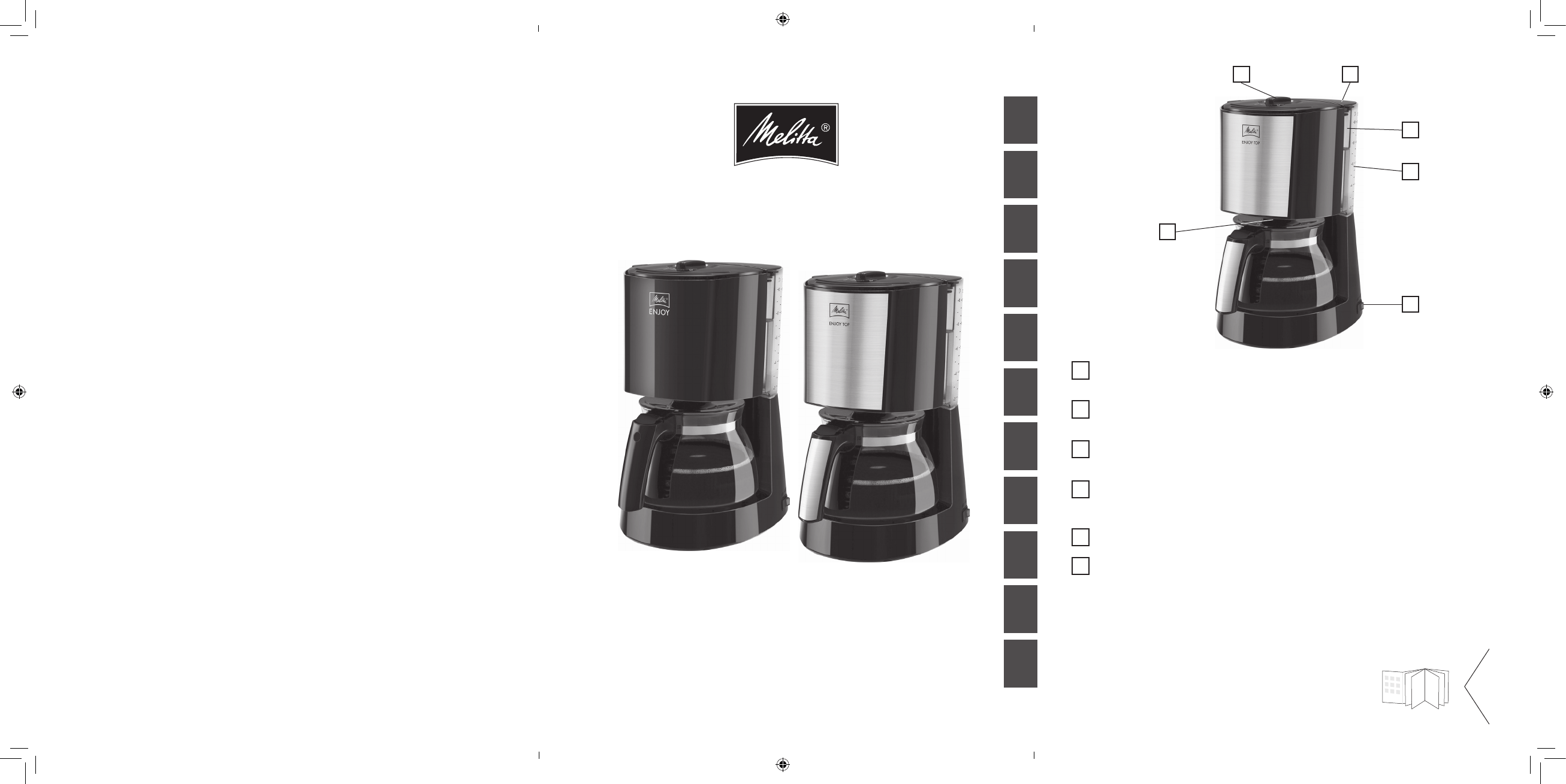 Bedienungsanleitung Melitta ENJOY TOP (Seite 1 von 33) (Dänisch, Deutsch, Englisch, Spanisch