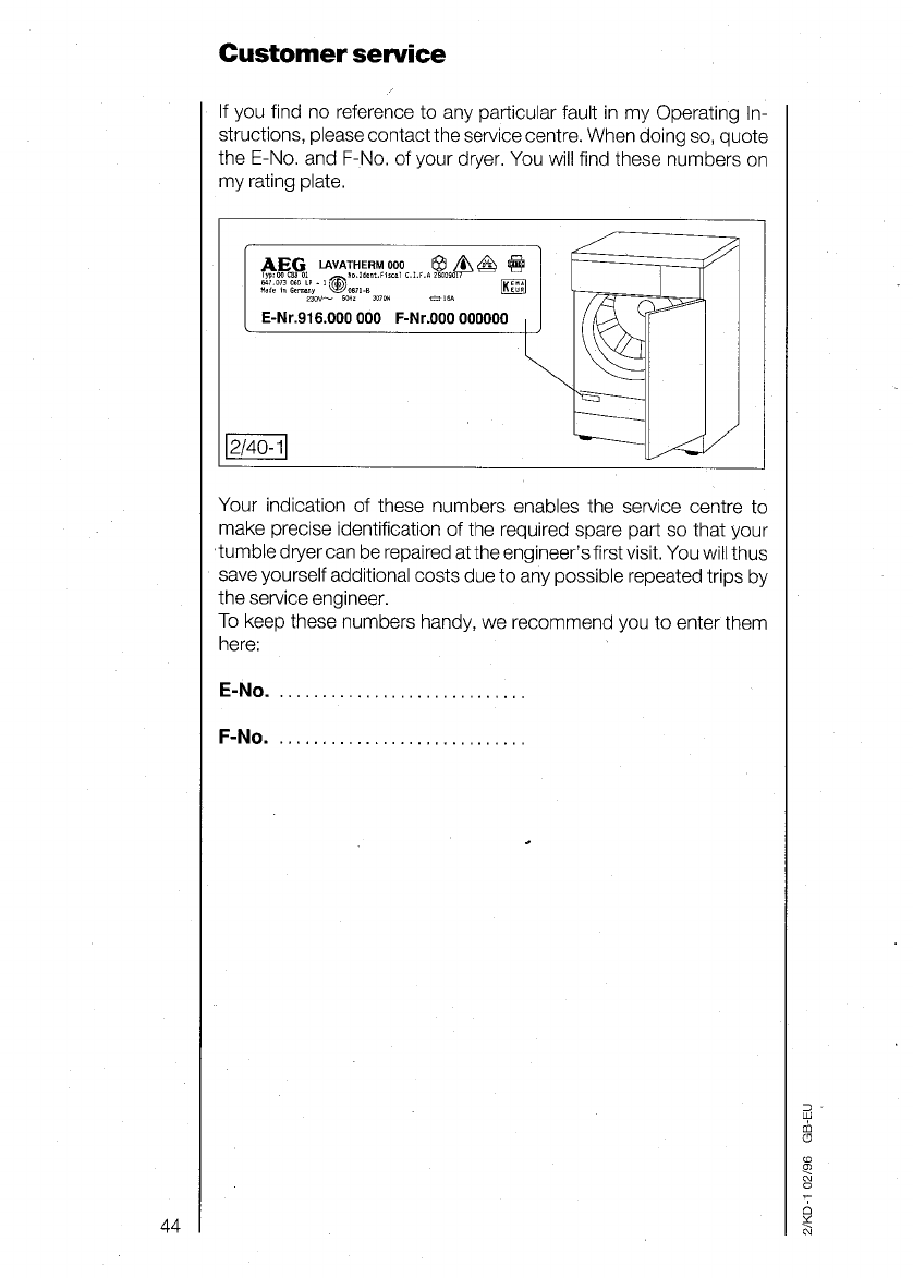 Bedienungsanleitung AEG Electrolux Lavatherm 3300 (Seite 22 von 24