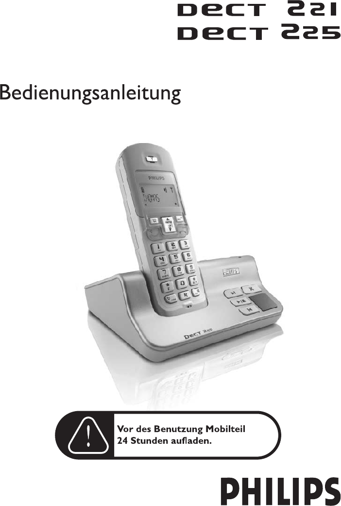 Bedienungsanleitung Philips DECT225 (Seite 1 von 35) (Deutsch)