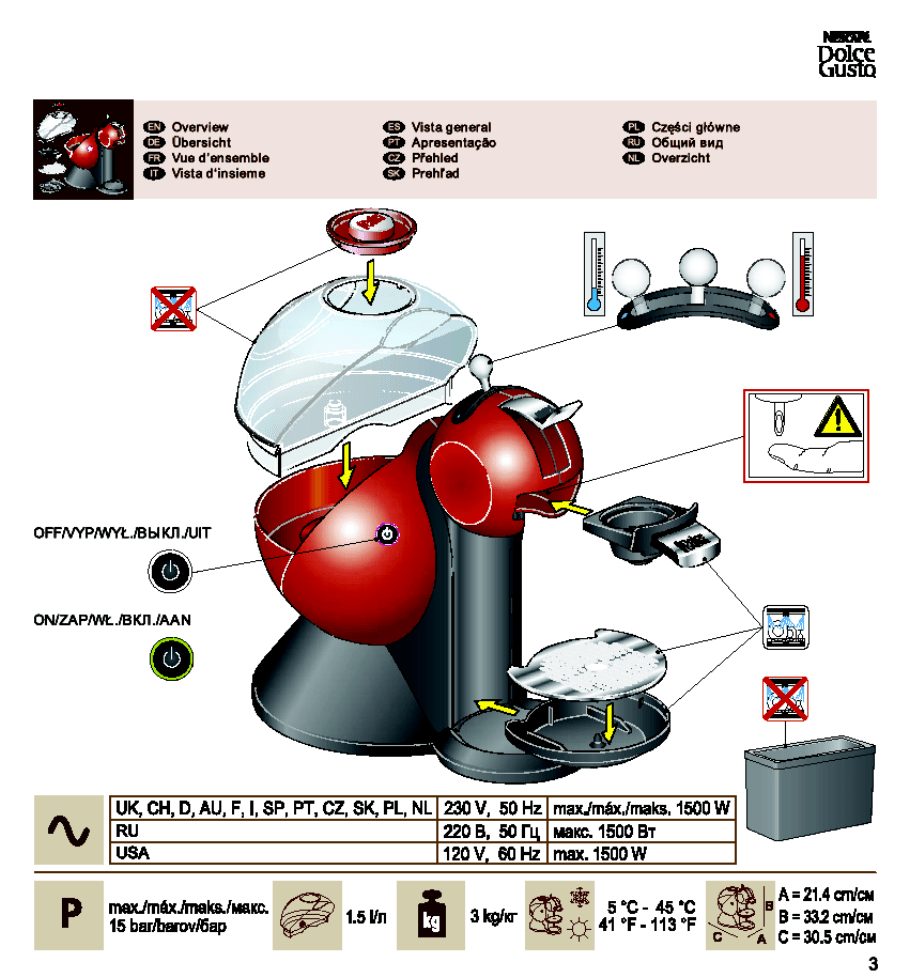 Bedienungsanleitung Krups kp 2100 dolce gusto black (Seite 3 von 14
