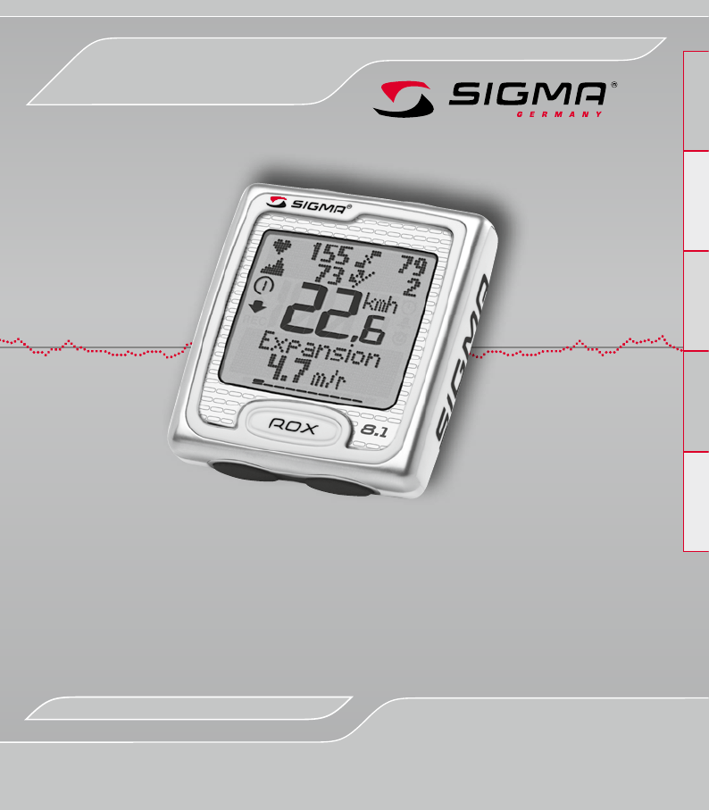 Bedienungsanleitung Sigma Sport ROX 8.1 (Seite 1 von 172) (Deutsch