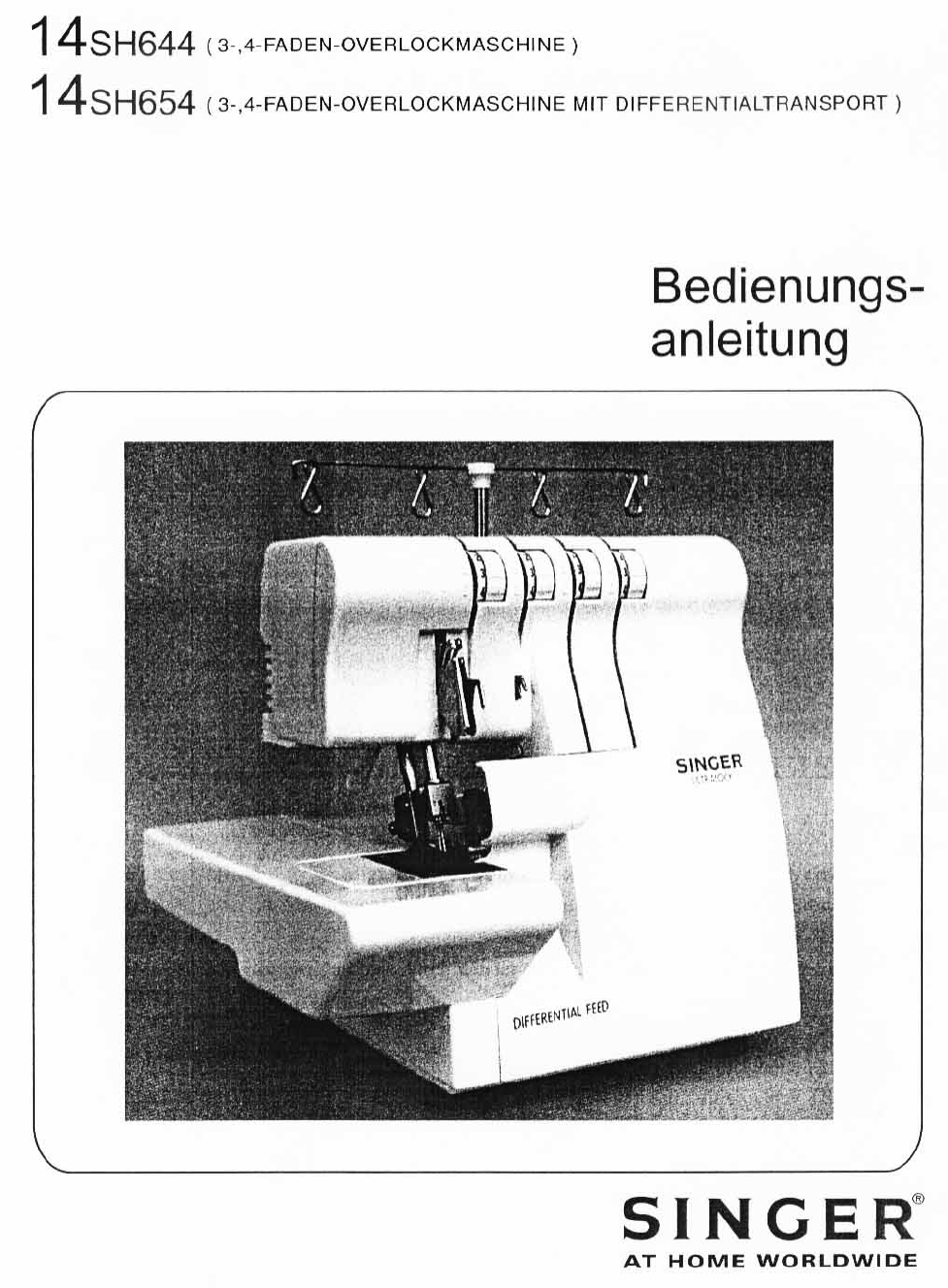 Bedienungsanleitung Singer 14sh654 (Seite 1 von 24) (Deutsch)