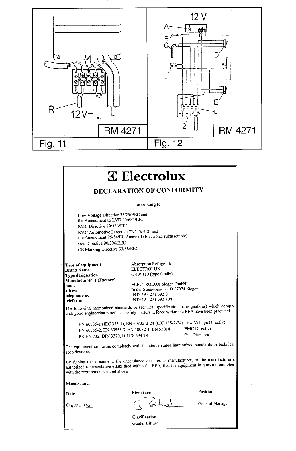 Bedienungsanleitung Electrolux rm 4270 (Seite 10 von 10) (Holländisch)