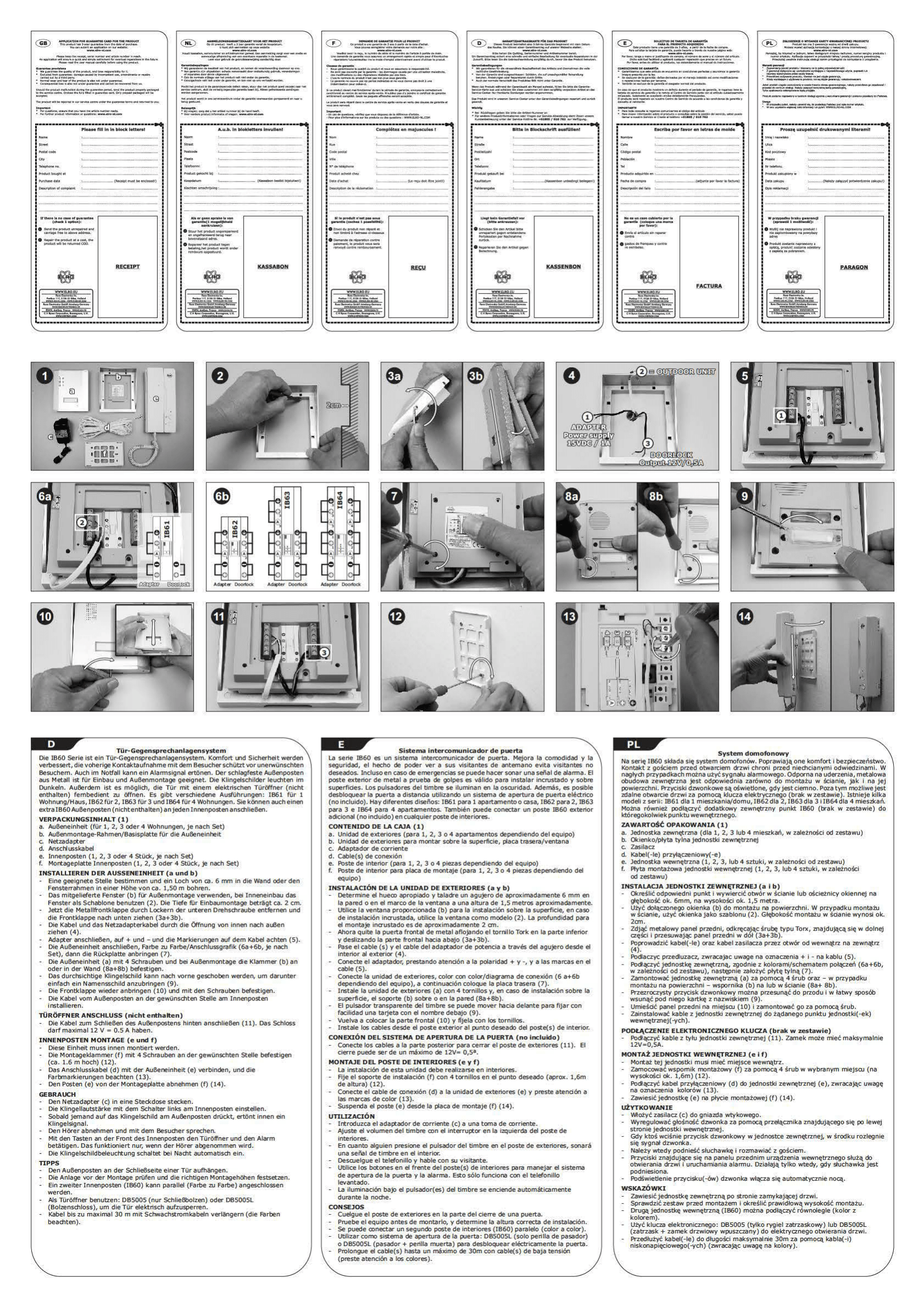 Bedienungsanleitung Elro IB60 (Seite 2 von 2) (Deutsch, Englisch