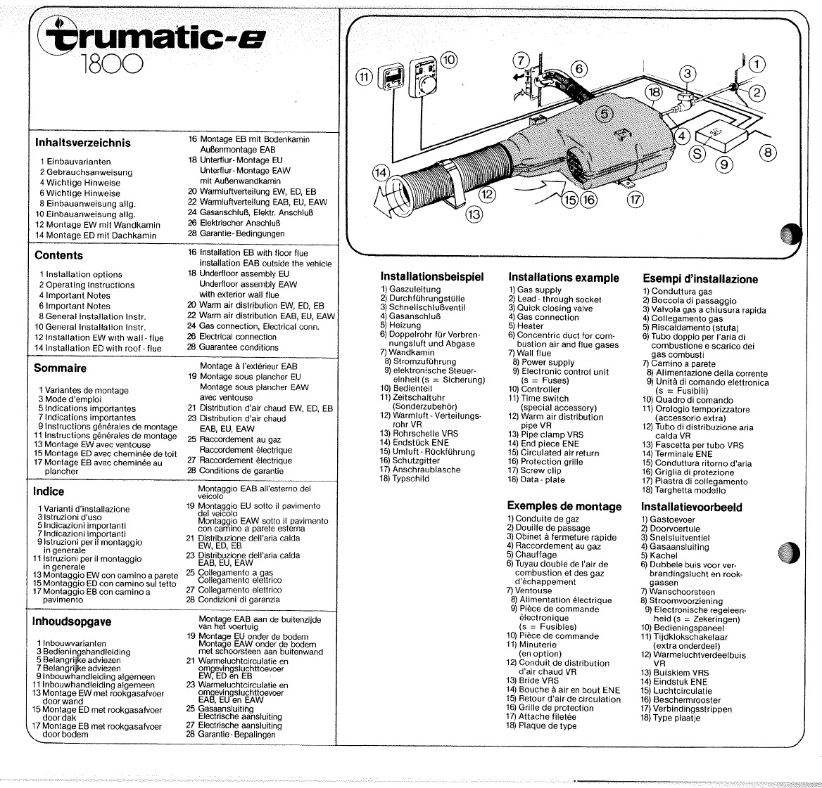 Bedienungsanleitung Trumatic E 1800 (Seite 2 von 32) (Deutsch, Englisch