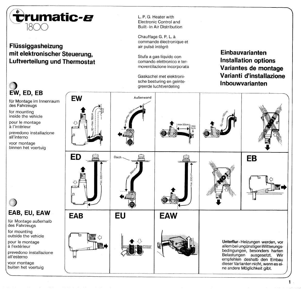 Bedienungsanleitung Trumatic E 1800 (Seite 3 von 32) (Deutsch, Englisch