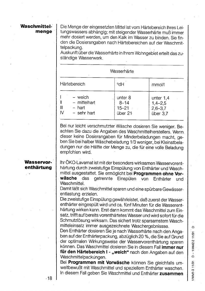 Bedienungsanleitung AEG Lavamat 625 (Seite 18 von 37) (Deutsch)