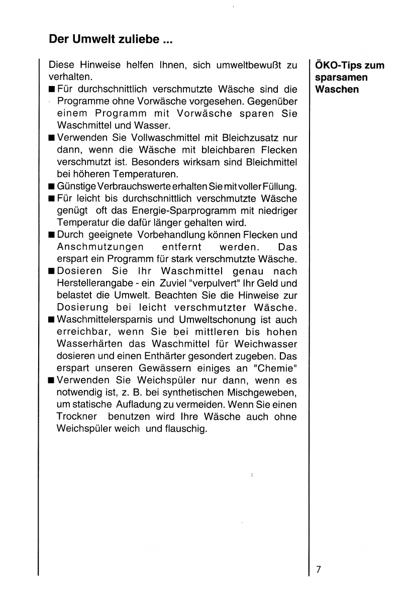 Bedienungsanleitung AEG Lavamat 4656 (Seite 7 von 36) (Deutsch)