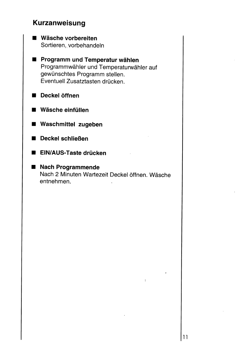 Bedienungsanleitung AEG Lavamat 4656 (Seite 11 von 36) (Deutsch)